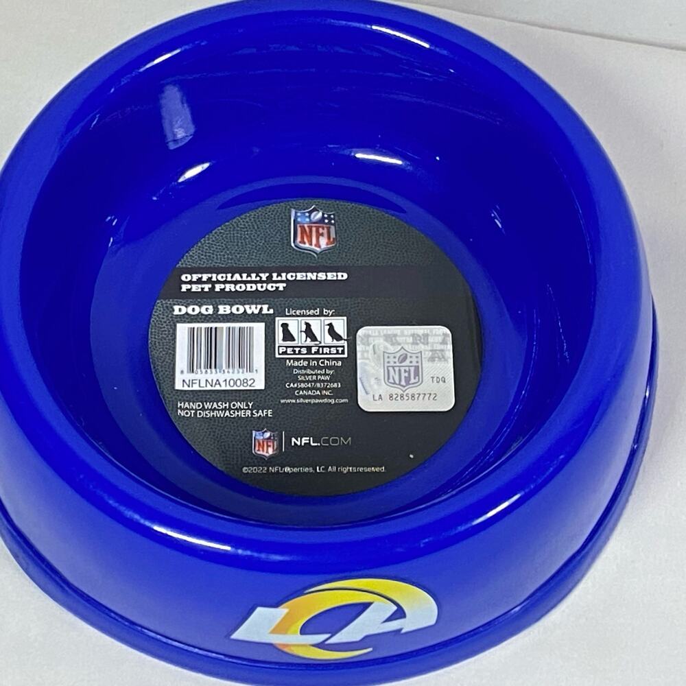 Los Angeles Rams Pet Bowl Dish Dog / Cat 7" Official NFL Product New - Picture 2 of 3